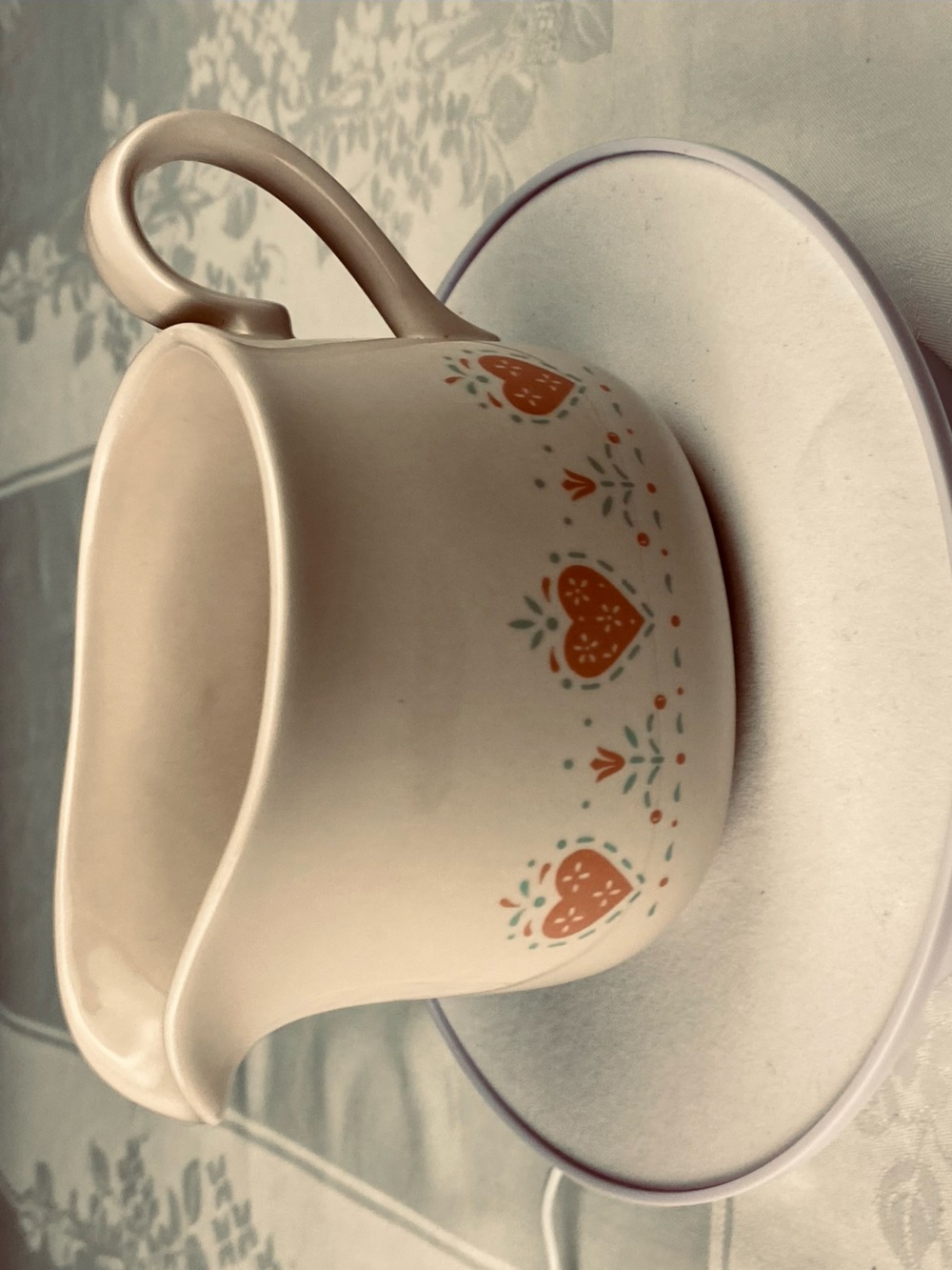 Corningware Cream Ceramic Forever Yours Gravy Boat